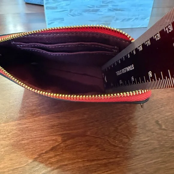 Limited Edition COACH Coated Cloth Pink and Cherry Zippered Pouch - Picture 10 of 11